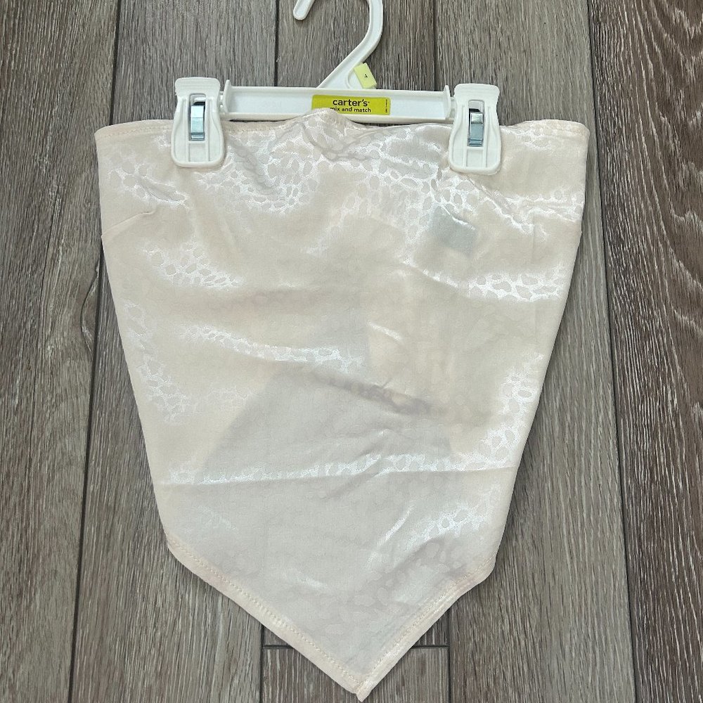 Cream/White Shein Cropped Bandeau Top, Small